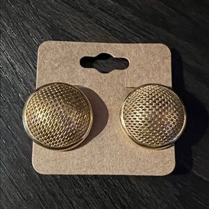 Sarah Coventry Gold-Tone Textured Earrings